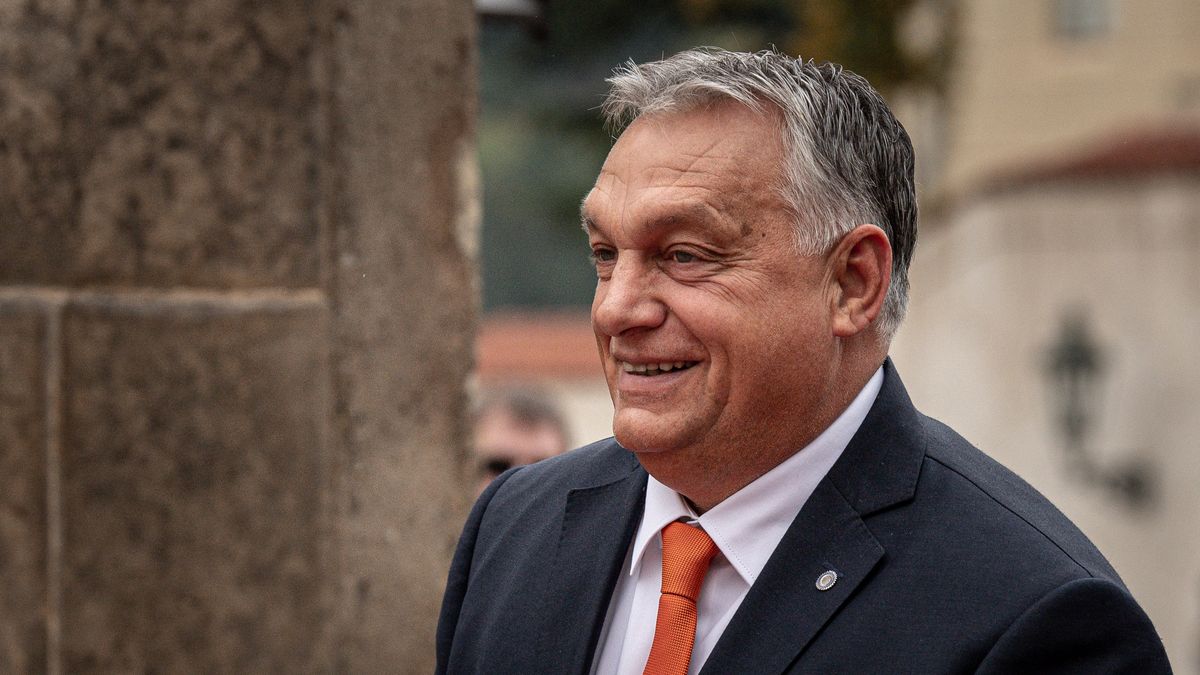PRAGUE, CZECH REPUBLIC - OCTOBER 06: Hungarian Prime Minister Viktor Orban attends the first meeting of the European Political Community in Prague, Czech Republic on October 6, 2022. (Photo by Lukas Kabon/Anadolu Agency via Getty Images)