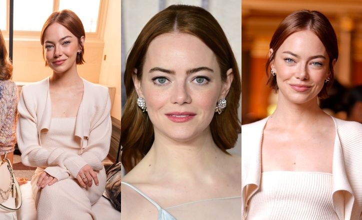 Odmieniona Emma Stone na pokazie Louis Vuitton