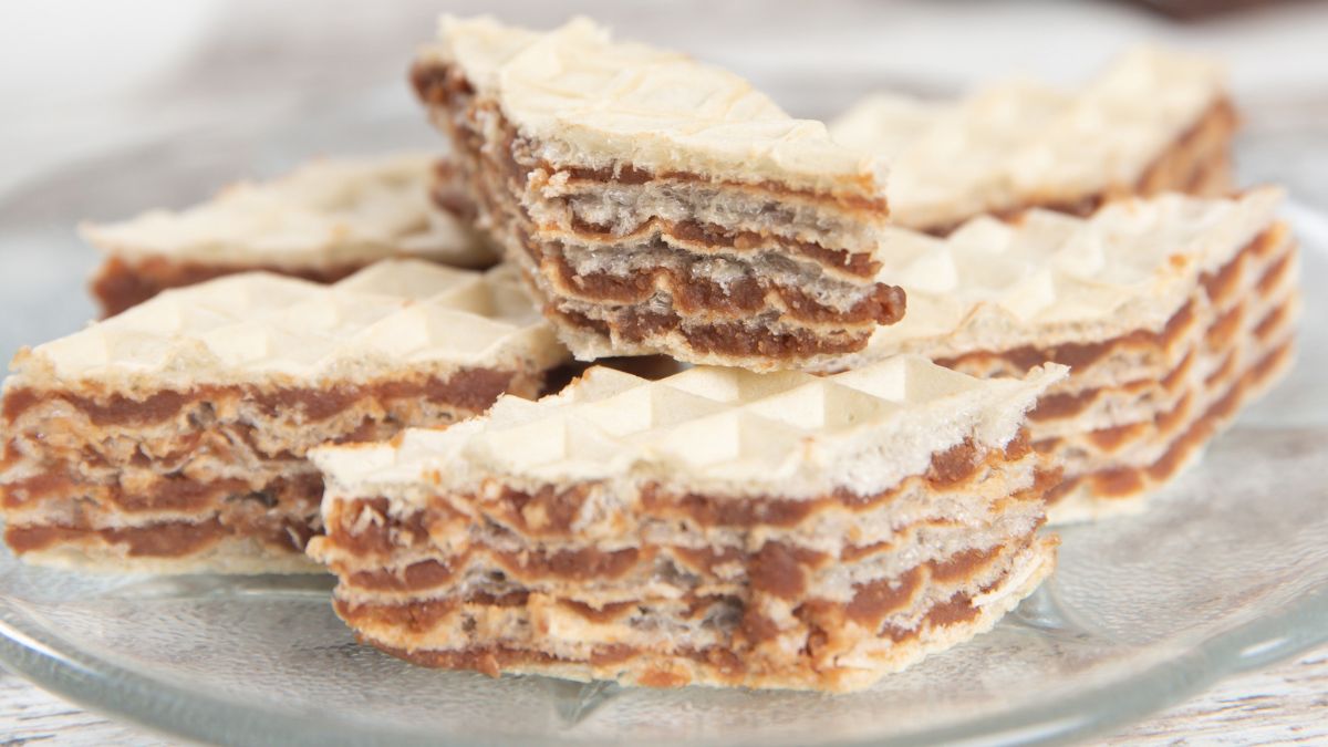 Takie wafle często podawano na deser w PRL-u