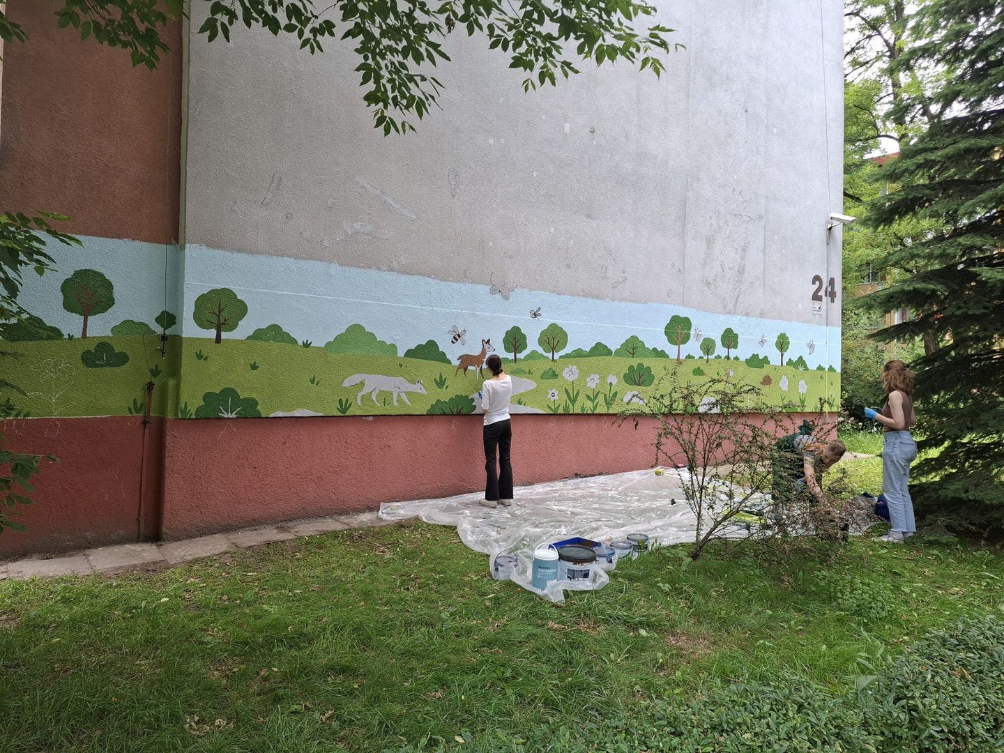 Tak powstają murale na krakowskim osiedlu