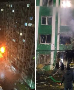 Ukraiński dron uderzył w blok w Rosji. Jest nagranie