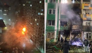 Ukraiński dron uderzył w blok w Rosji. Jest nagranie