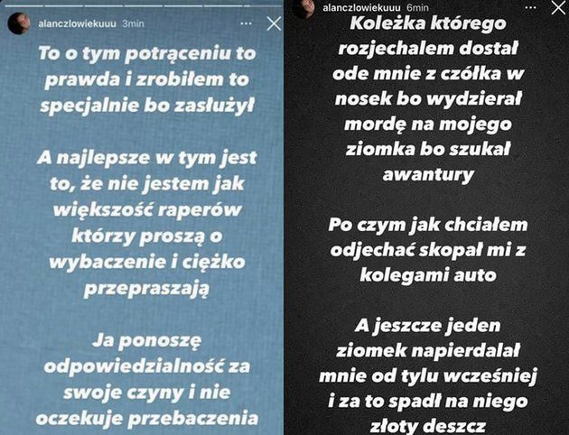 Raper celowo potrącił mężczyznę na parkingu pod centrum handlowymFot: IG/alanczlowiekuuu