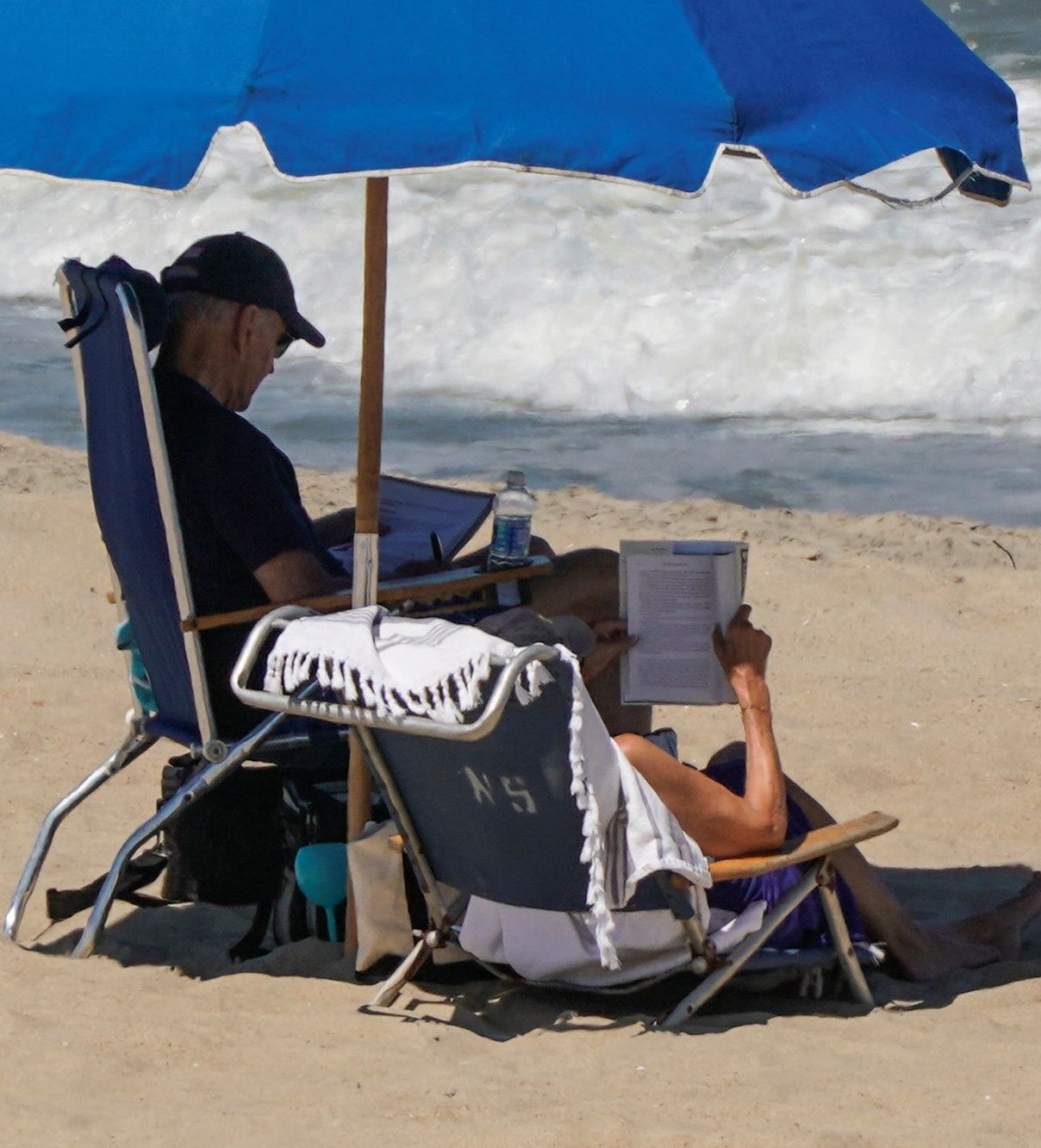 Joe Biden na plaży z Jill Biden