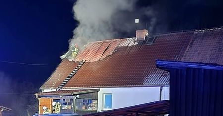 Pożar poddasza w Rusinowie