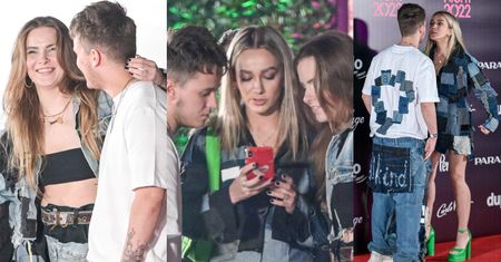 Xavier Wiśniewski dokazuje na ściance z Fabienne i siostrą Sebastiana Fabijańskiego (ZDJĘCIA)