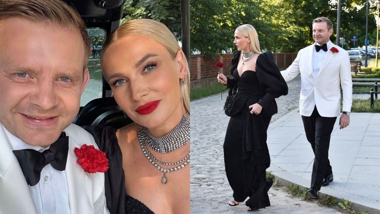 Rafał Zawierucha na balu Omeny Mensah. Zabrał ze sobą żonę