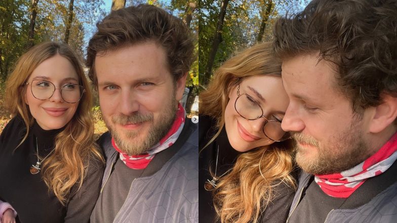 Antek Królikowski z córką i partnerką na spacerze