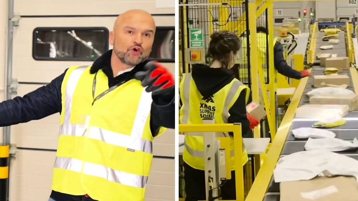 Szef InPost sortował paczki przed świętami w centrum logistyczny