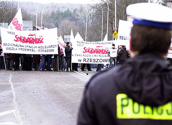 Związkowcy zablokowali wjazd do Przemyśla