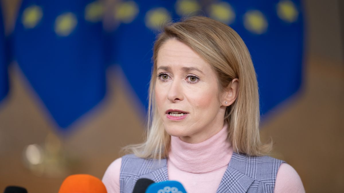 European Union High Representative for Foreign Affairs and Security Policy Kaja Kallas addresses the media as she arrives to attend a European Council meeting in Brussels, Belgium, on December 18, 2025, where leaders discuss Ukraine, the Middle East, and European defense and security. (Photo by Jonathan Raa/NurPhoto via Getty Images)