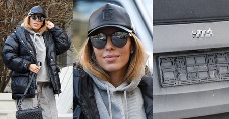 Ewa Chodakowska z torebką Chanel za 20 tysięcy mknie do PRZYBRUDZONEGO auta bez tablicy rejestracyjnej! (ZDJĘCIA)