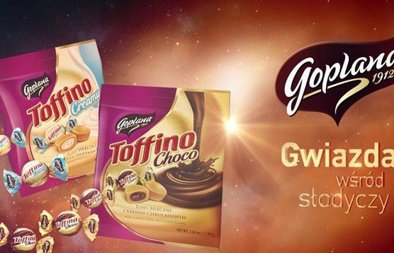 Cukierki Goplana Toffino promowane jako "gwiazdy wśród słodyczy"