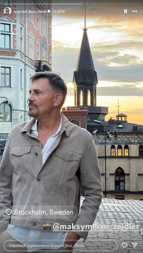 Krzysztof Ibisz w Sztokholmie z synem