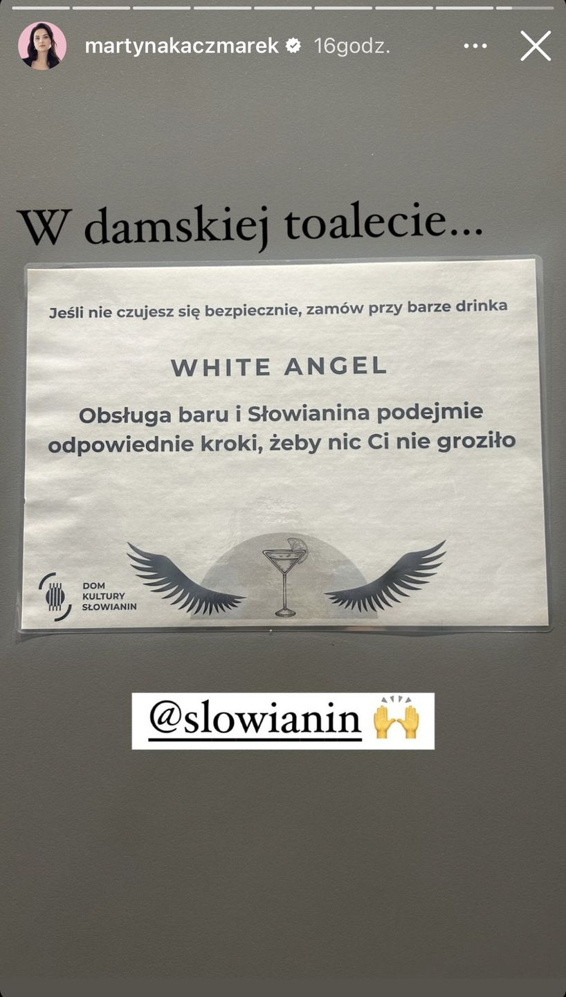 Zdjęcie kartki z toalety w barze
