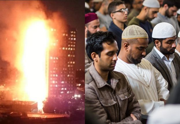 Muzułmanie uratowali życie mieszkańcom płonącego wieżowca w Londynie!