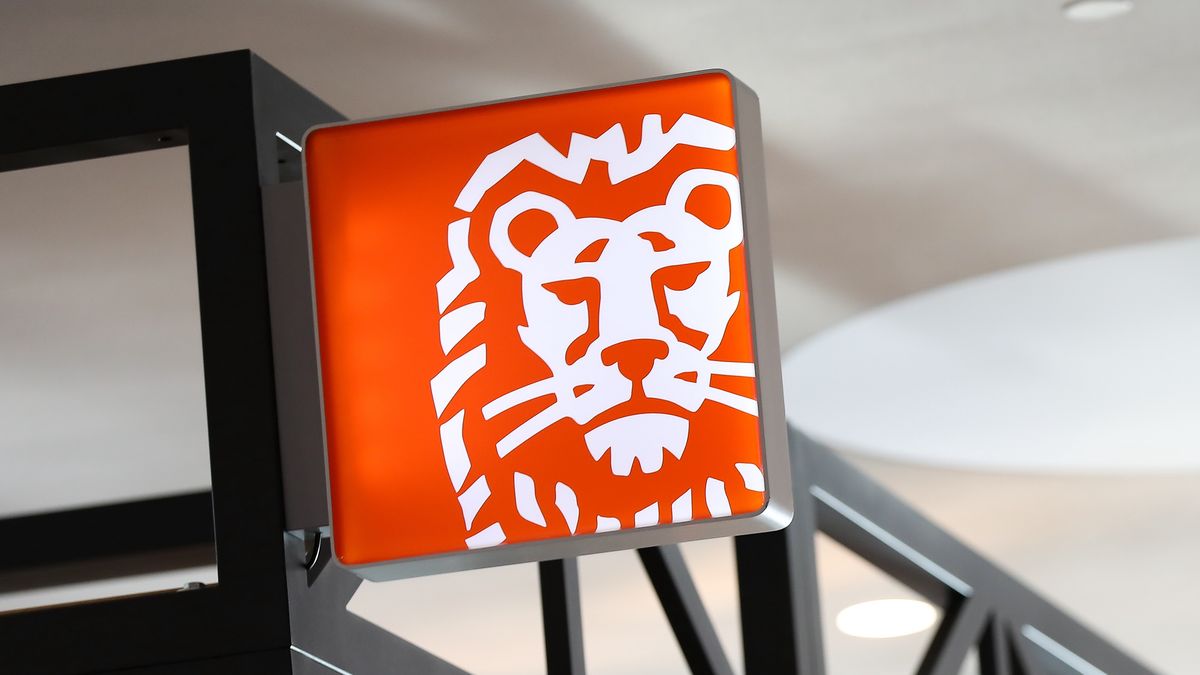 The ING Bank logo is seen at the 10th Open Eyes Economy Summit at the ICE Krakow Congress Center in Krakow, Poland, on November 19, 2025. (Photo by Klaudia Radecka/NurPhoto via Getty Images)