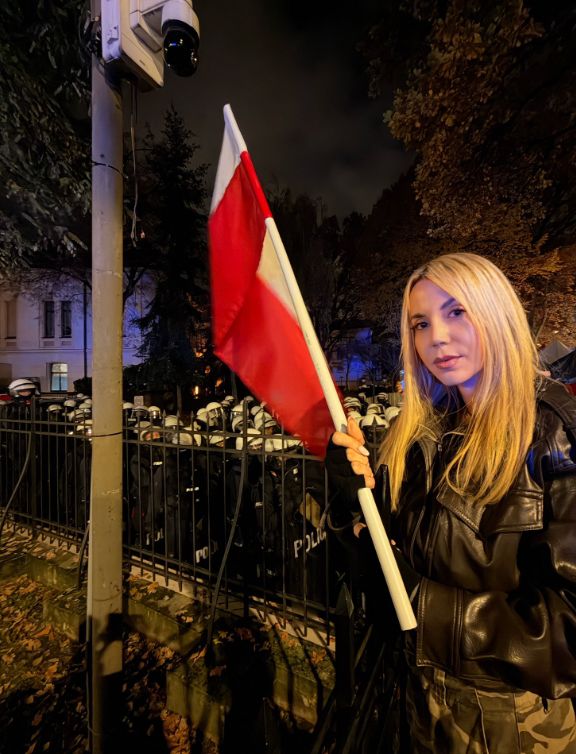 Marianna Schreiber na proteście