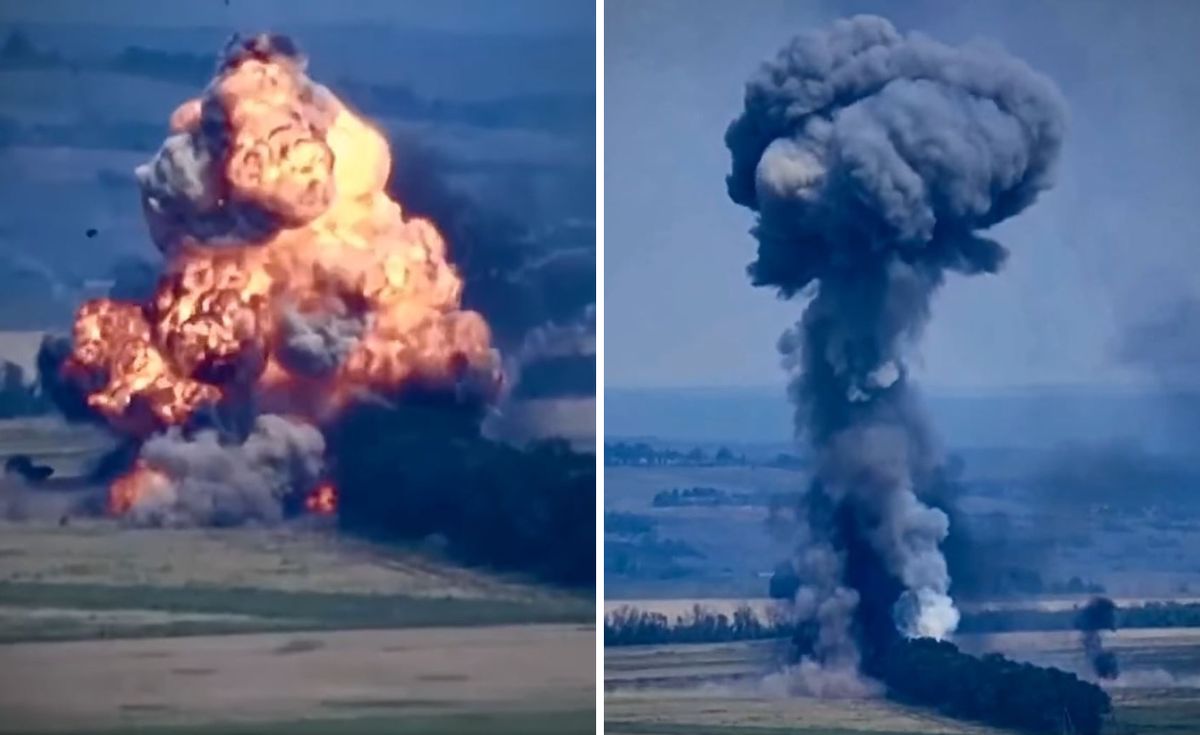 Sztab Generalny Sił Zbrojnych Ukrainy opublikował film z nieudanego wystrzelenia w kosmos rosyjskich czołgistów.