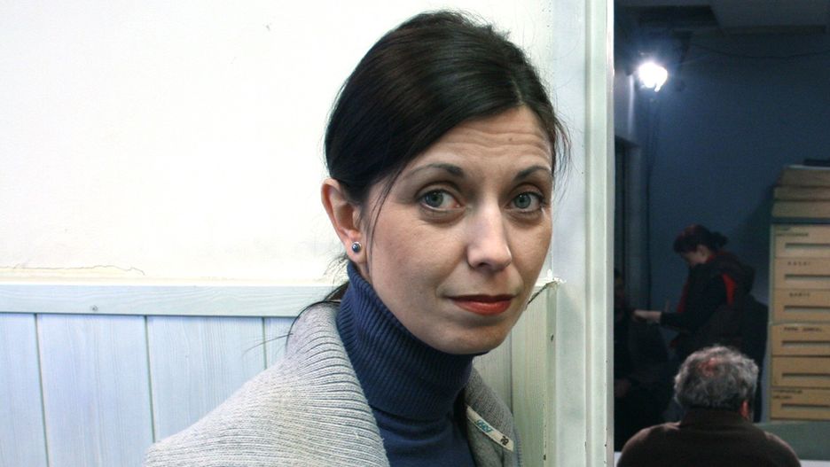 Anna Palka na planie "W-11"