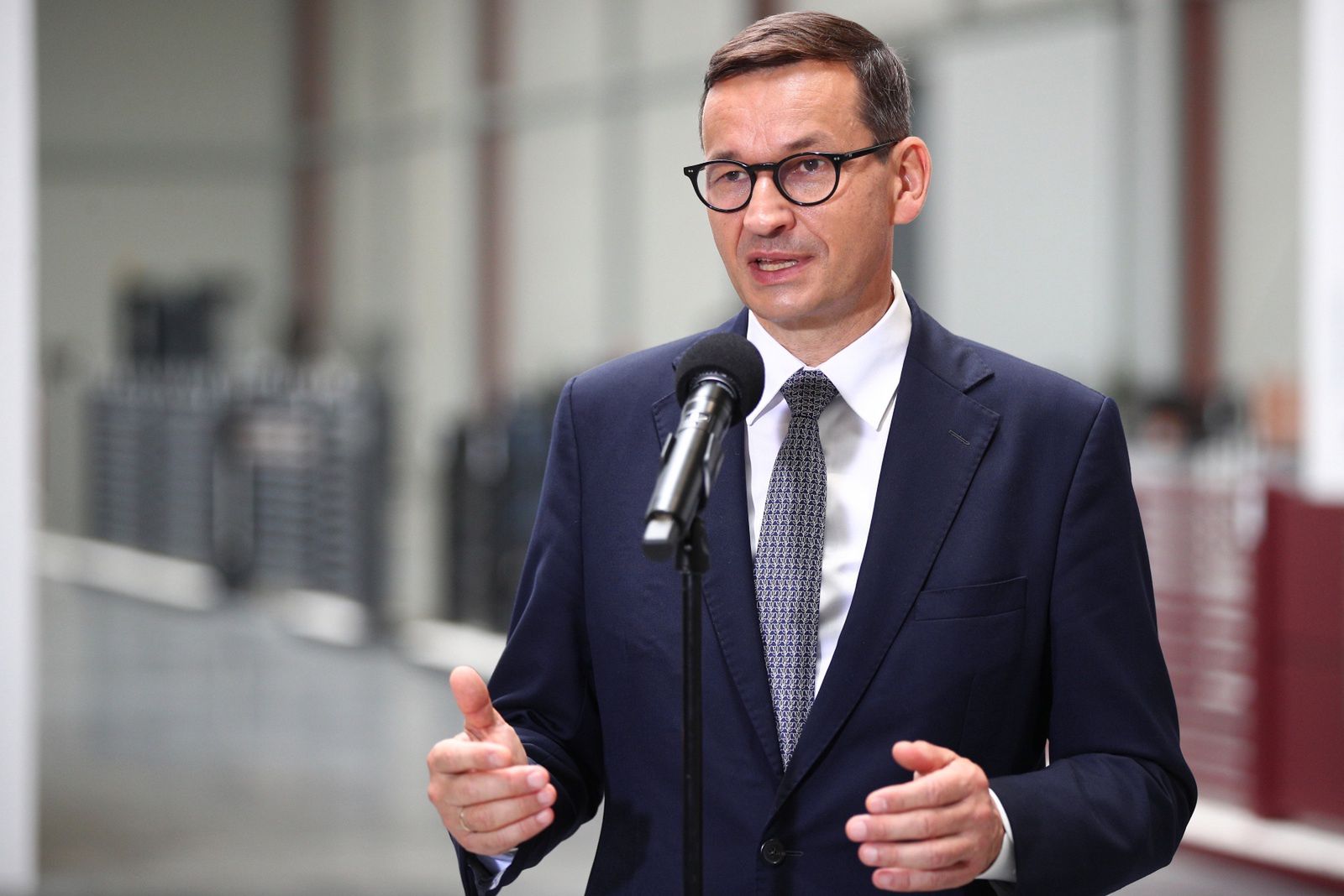 Premier Morawiecki wystąpił na konferencji prasowej w Wielogłowach