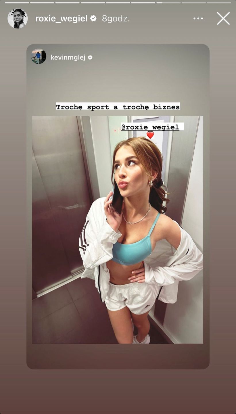 Roksana Węgiel w skąpym stroju do ćwiczeń