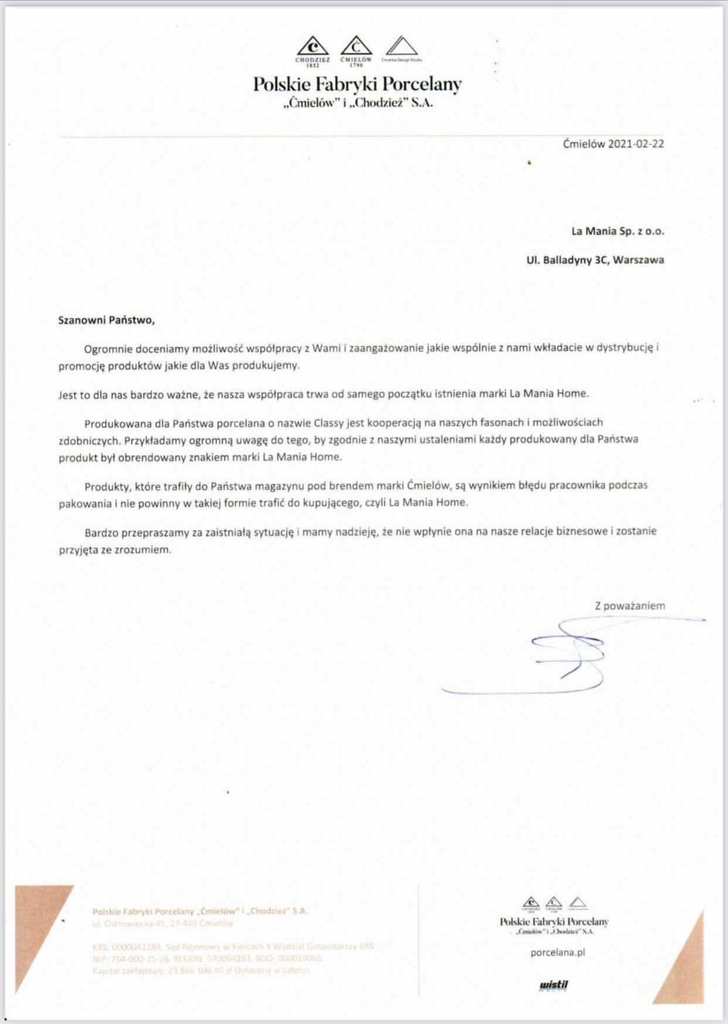 Ćmielów przeprasza Joannę Przetakiewicz