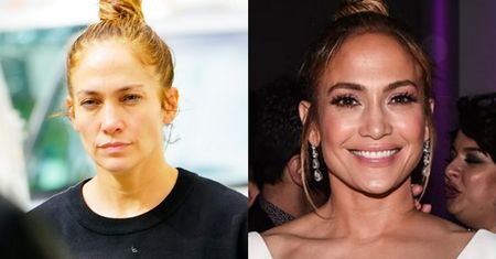 Skwaszona Jennifer Lopez bez makijażu mknie przez chodnik w stroju "zwykłej śmiertelniczki" (ZDJĘCIA)