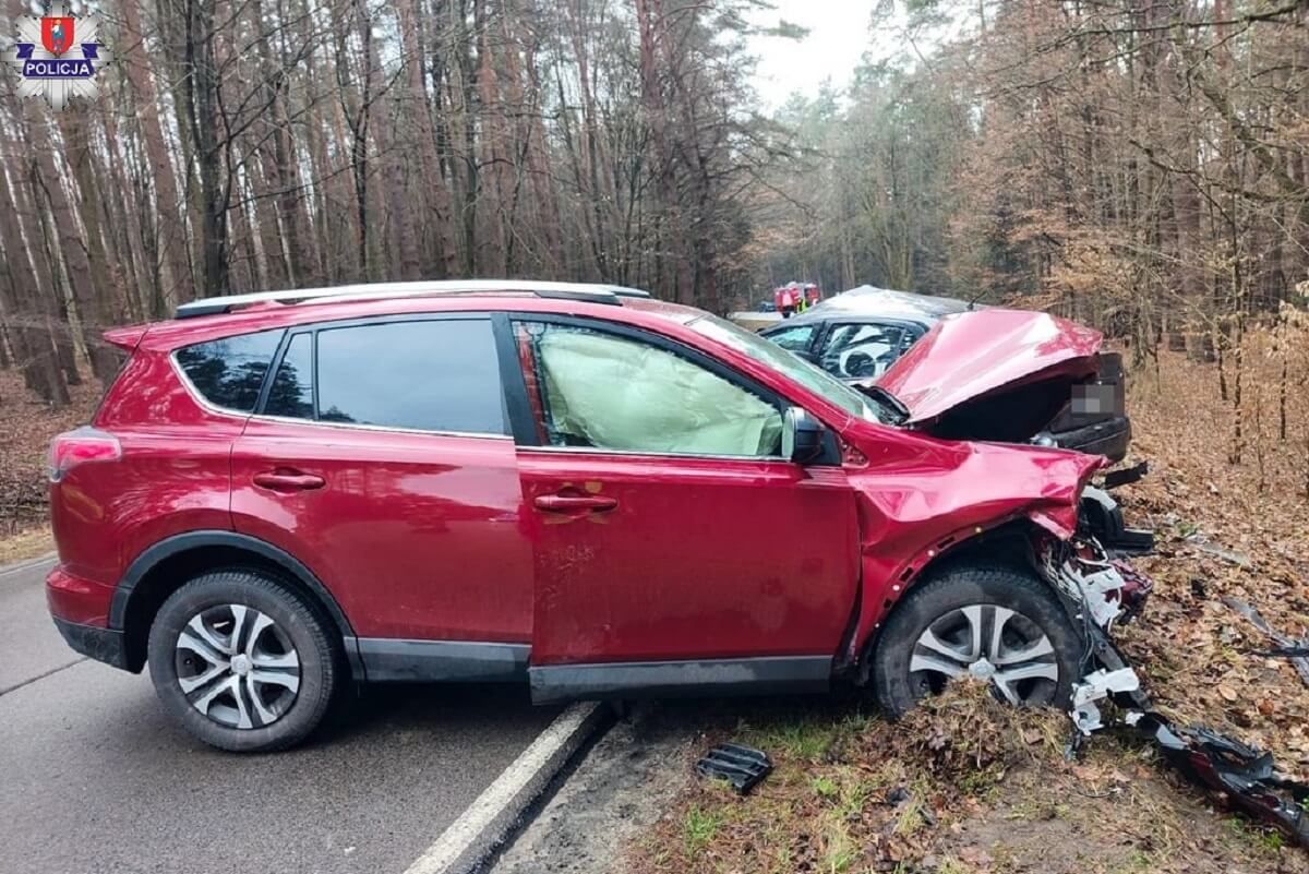 Toyota, która zderzyła się z Oplem