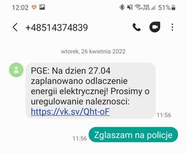 Fałszywy SMS