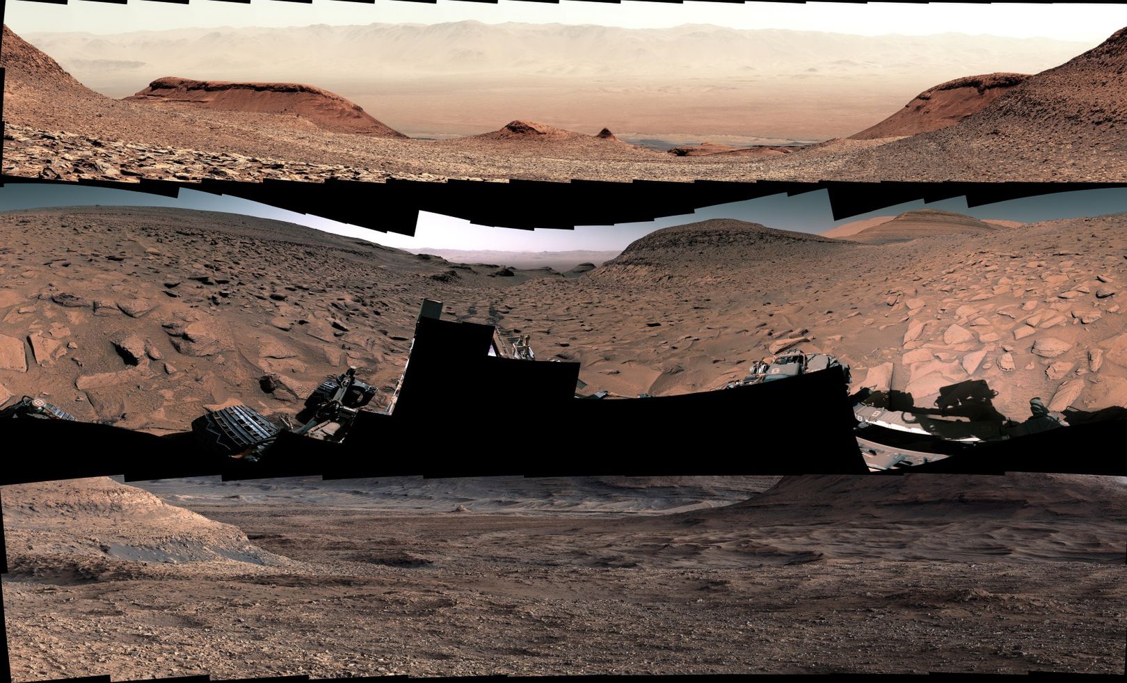 Panoramy Marsa wykonane przez łazik Curiosity.
