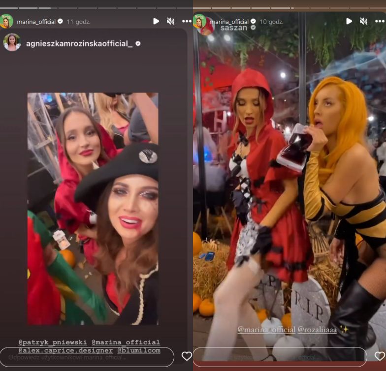 Marina Łuczenko w stroju Czerownego Kapturka