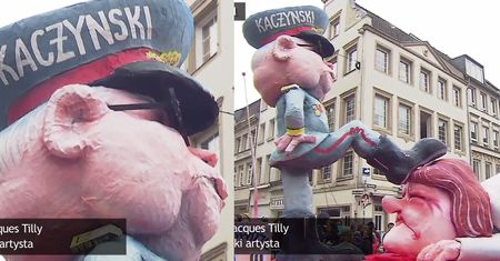 Autor karykatury Kaczyńskiego depczącego Polskę: "Nie miałem na myśli nic obraźliwego. To karnawałowy żart!"