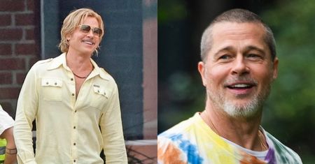 Odmieniony 61-letni Brad Pitt czaruje MŁODZIEŃCZYM WDZIĘKIEM na planie filmowym