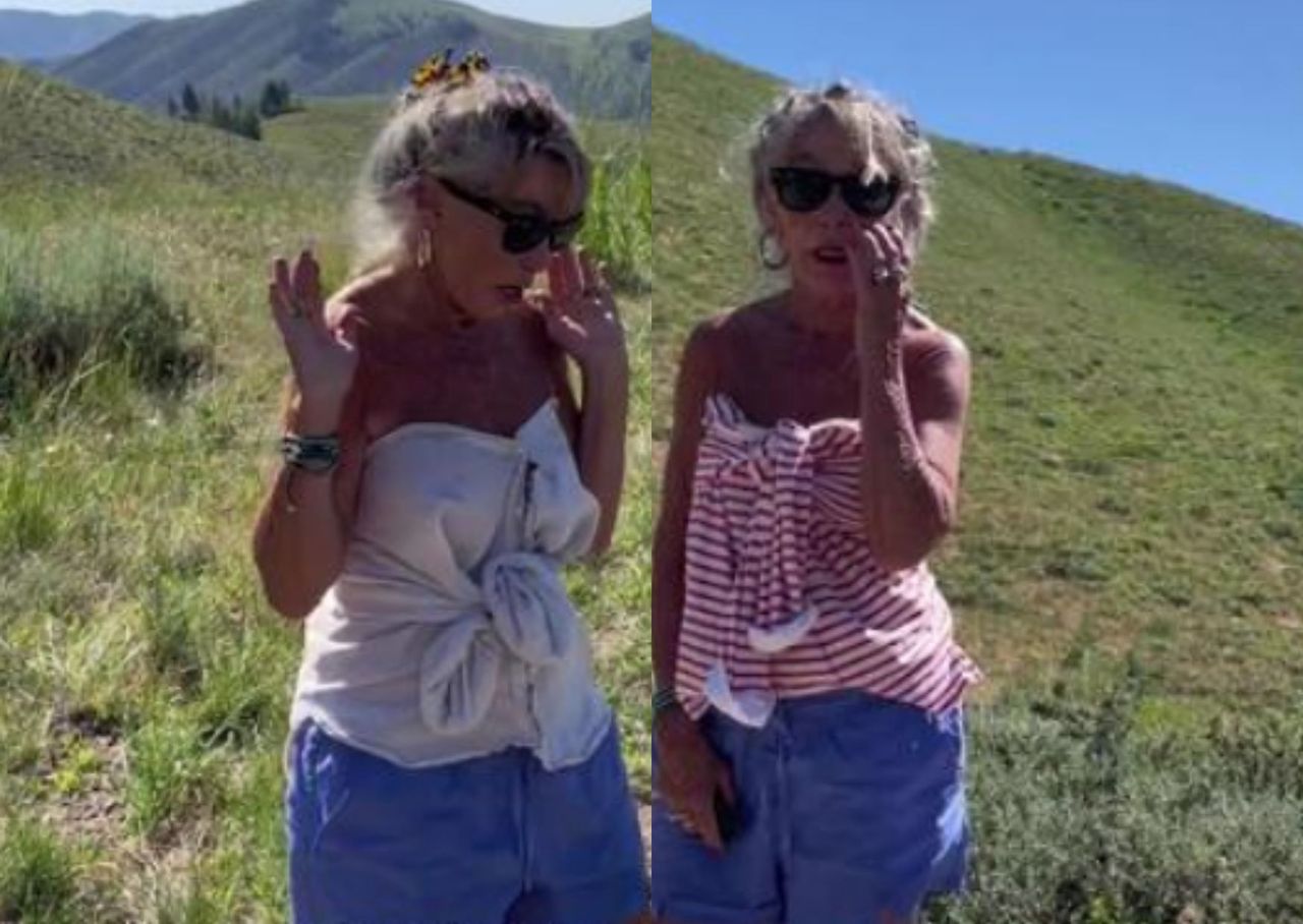 Wnuczka pokazała, w jakim stroju jej babcia chodzi po górach