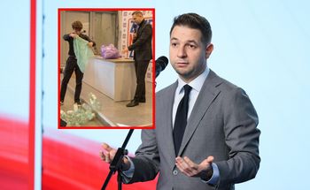 Incydent na spotkaniu Jakiego. Przynieśli śmieci