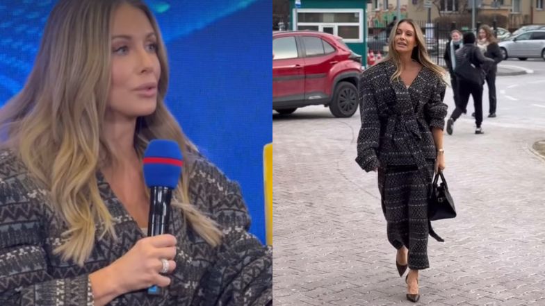 Małgorzata Rozenek wietrzy gołe kostki na mrozie