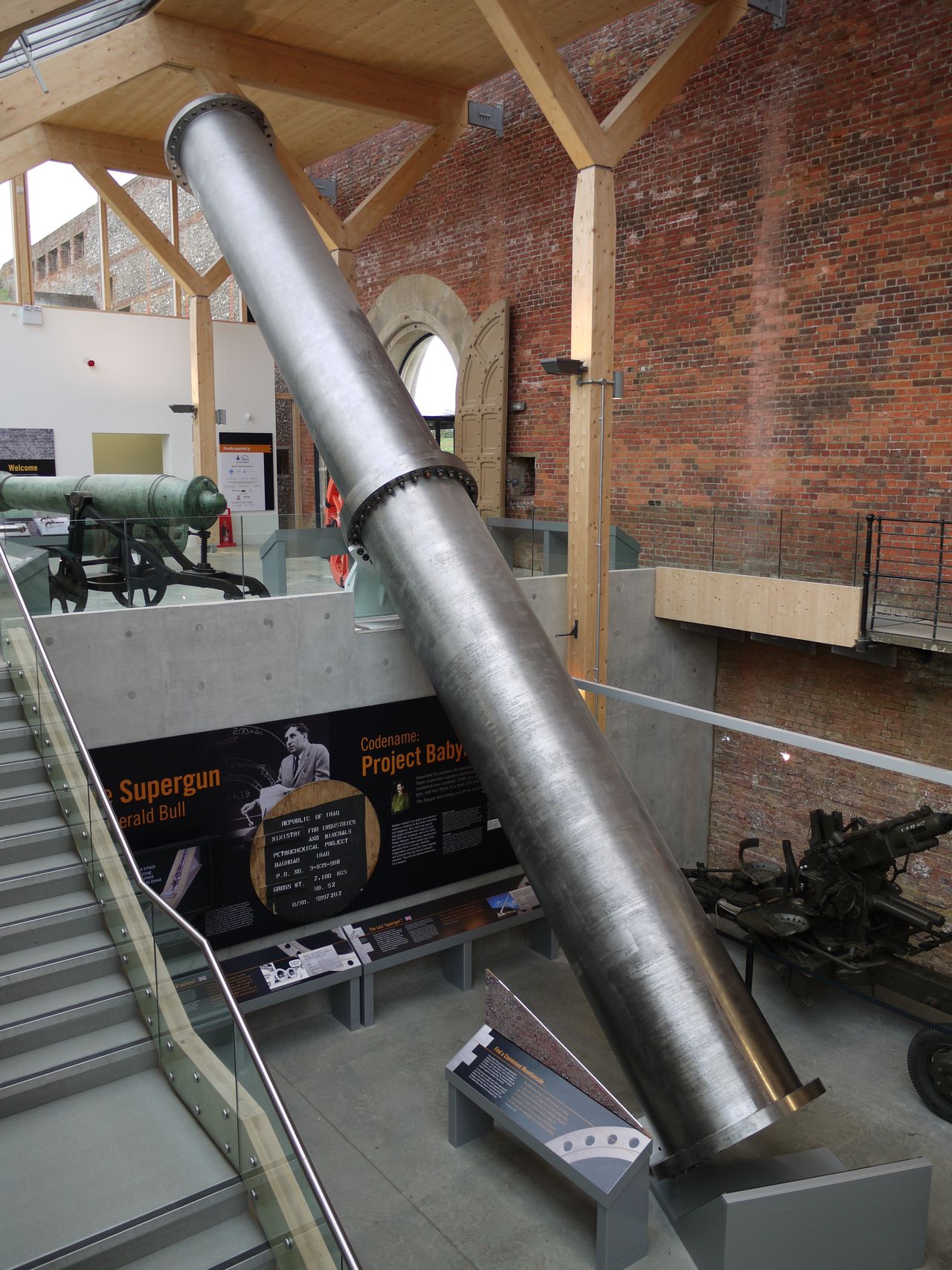 Two sections of the Big Babylon cannon barrel