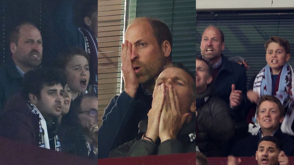 William i George prezentują bogaty wachlarz min na meczu