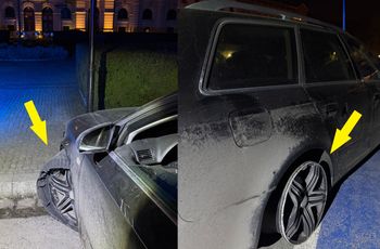 Tak zaparkował w centrum Krakowa. Kierowca spał za kierownicą