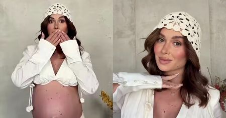 Wersow w fikuśnym kapelutku chwali się CIĄŻOWYM BRZUCHEM w trzecim trymestrze (FOTO)