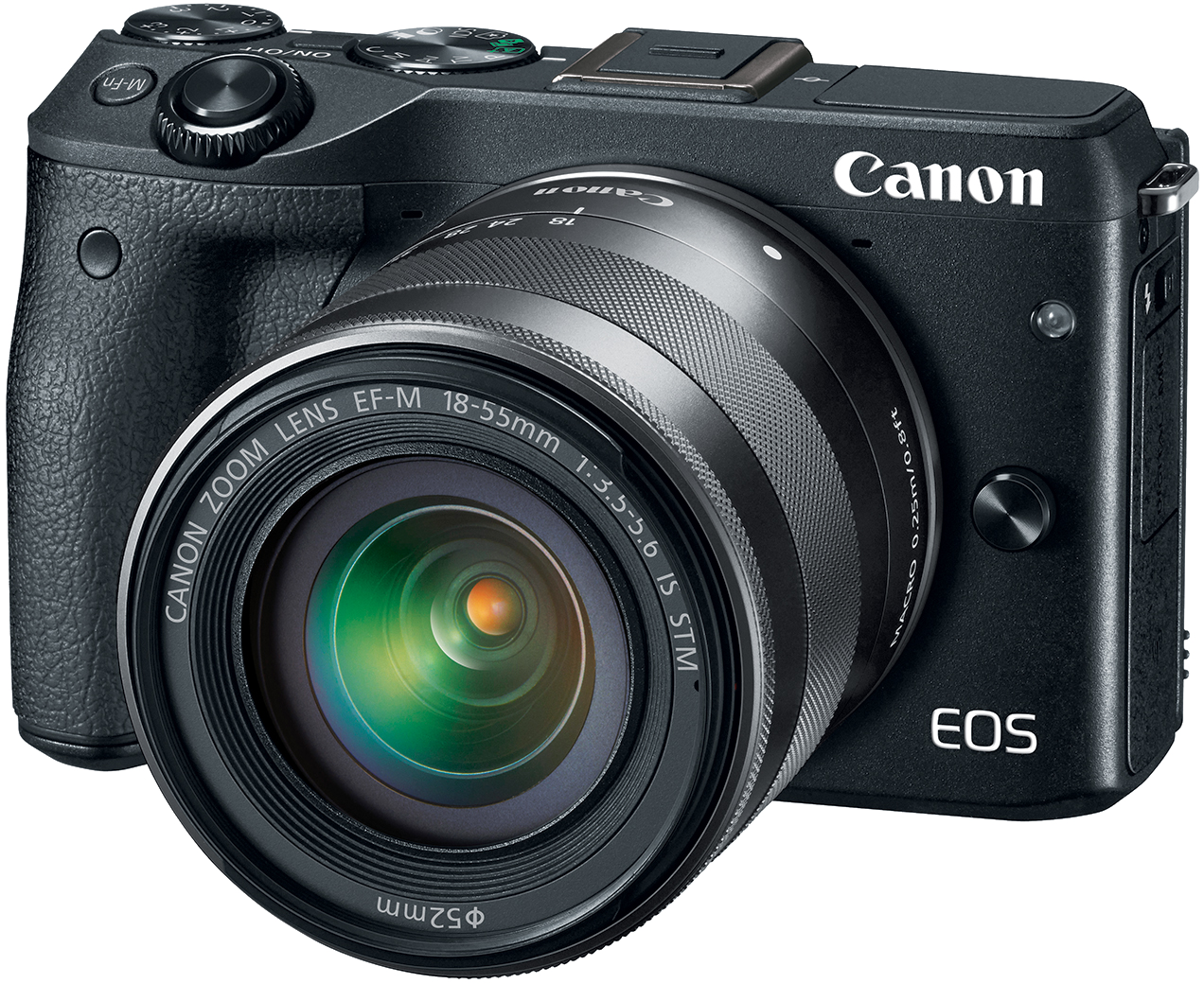 Głęboki grip Canona EOS M3 pozwala na swobodną pracę z lustrzanką