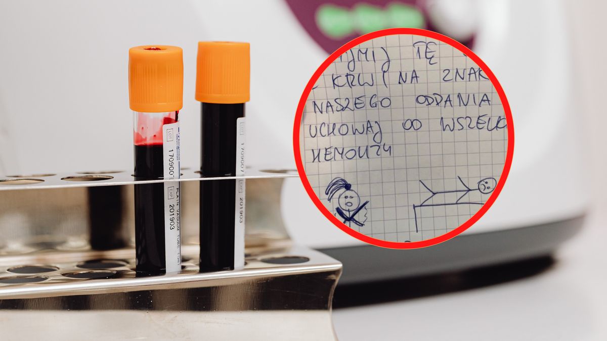 Pielęgniarki oddały do labolatorium próbkę krwi z zabawnym liścikiem 