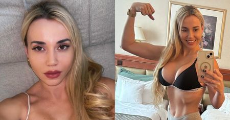Marianna Schreiber wygina się przed lustrem, chwaląc się bickiem i powiększonym biustem