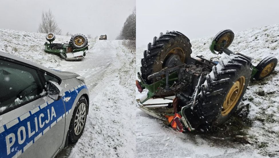 Zawiniła oblodzona droga. Wiadomo, co z 67-letnim kierowcą