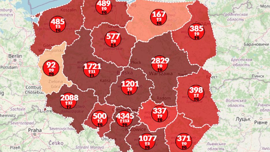 Koronawirus w Polsce. Aktualna mapa zarażeń