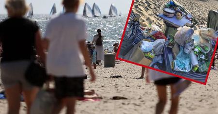 Skandaliczne zachowanie na plaży. Sikanie do jeziora i "piwkowanie" rodziców