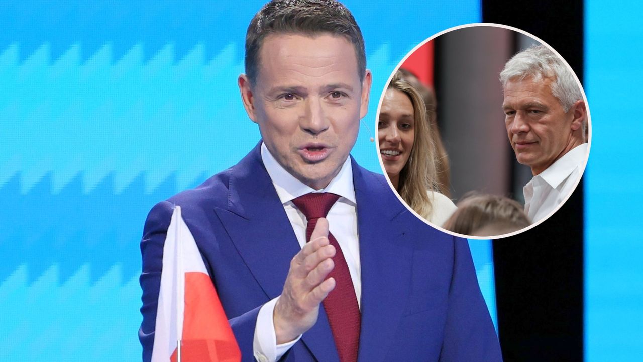 Wieczór wyborczy Rafała Trzaskowskiego. W jego sztabie pojawił się Michał Żebrowski