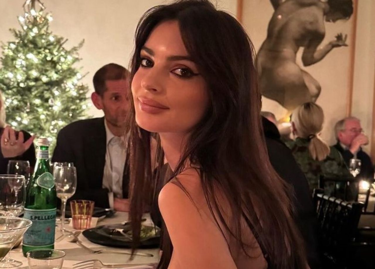 Emily Ratajkowski steals show in snow-white Greek goddess-inspired look for New Year's Eve 2024