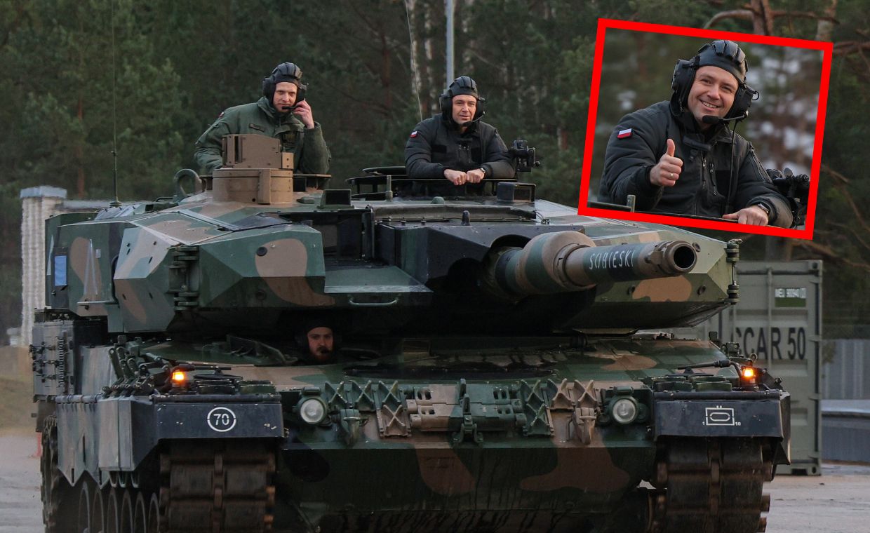 Nawrocki w czołgu. Nagranie jest już w sieci